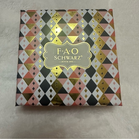 FAO Schwarz Sterling Silver Earrings with Pink and Blue Crystals - Picture 5 of 5